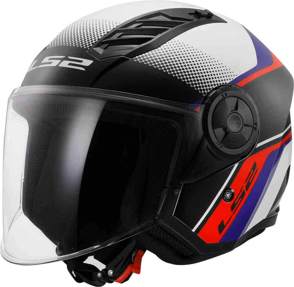 LS2 OF616 Airflow II Rush Jet Helmet Blue\Red\White